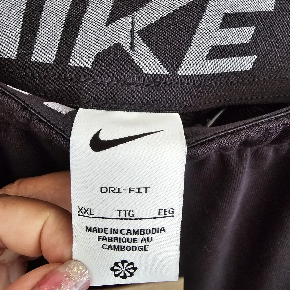 Nike Men's Black Joggers with White Swoosh